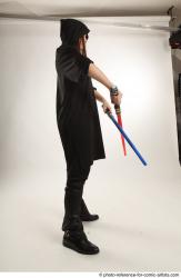 ANGELIA STANDING POSE WITH LIGHTSABERS